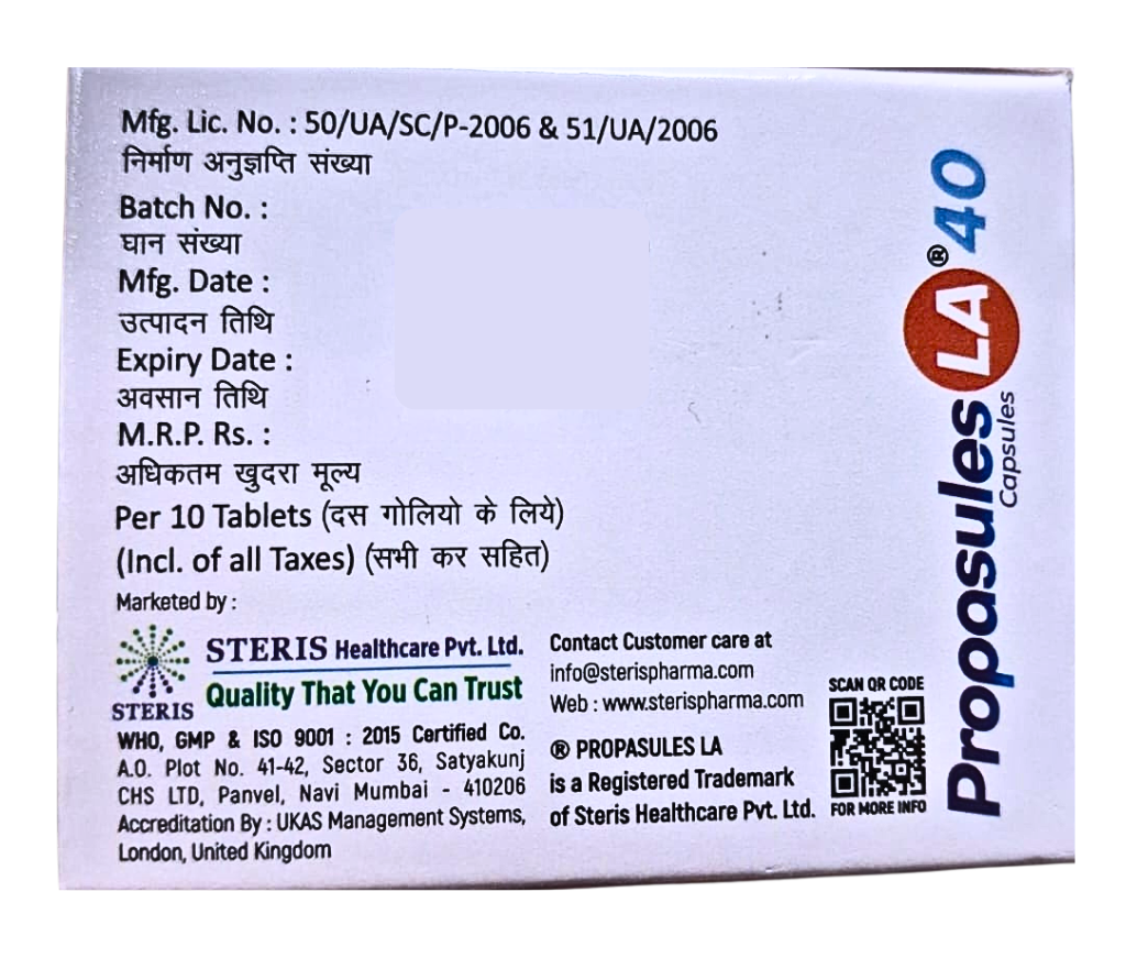 propranolol hydrochloride 40 mg​