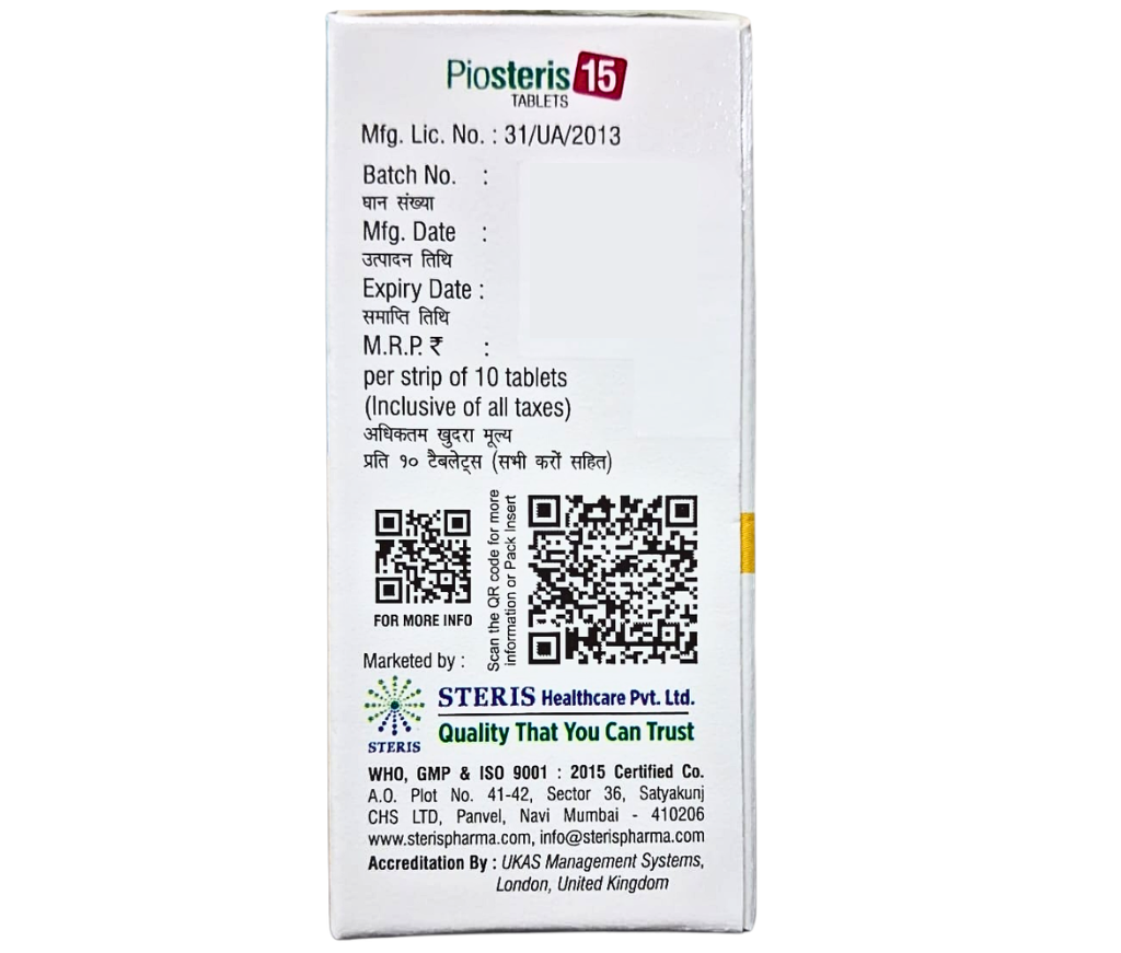 Pioglitazone hydrochloride