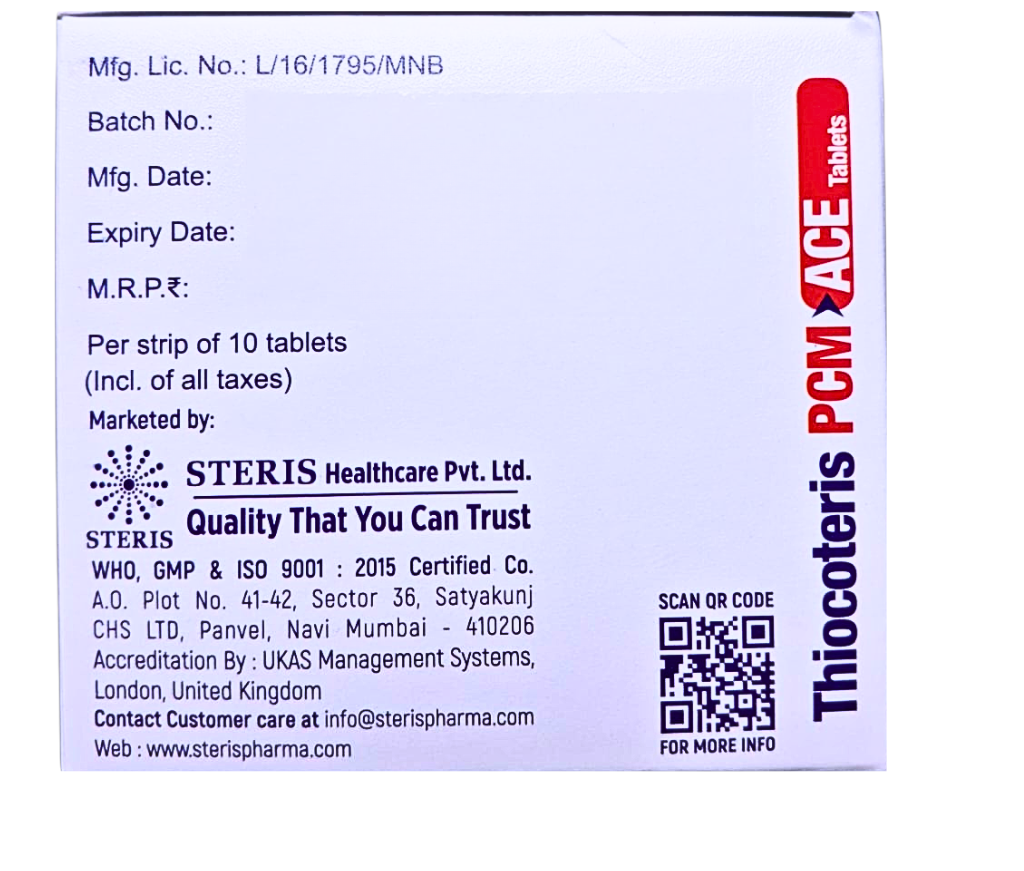 Thiocolchicoside 4mg aceclofenac 100mg strip price