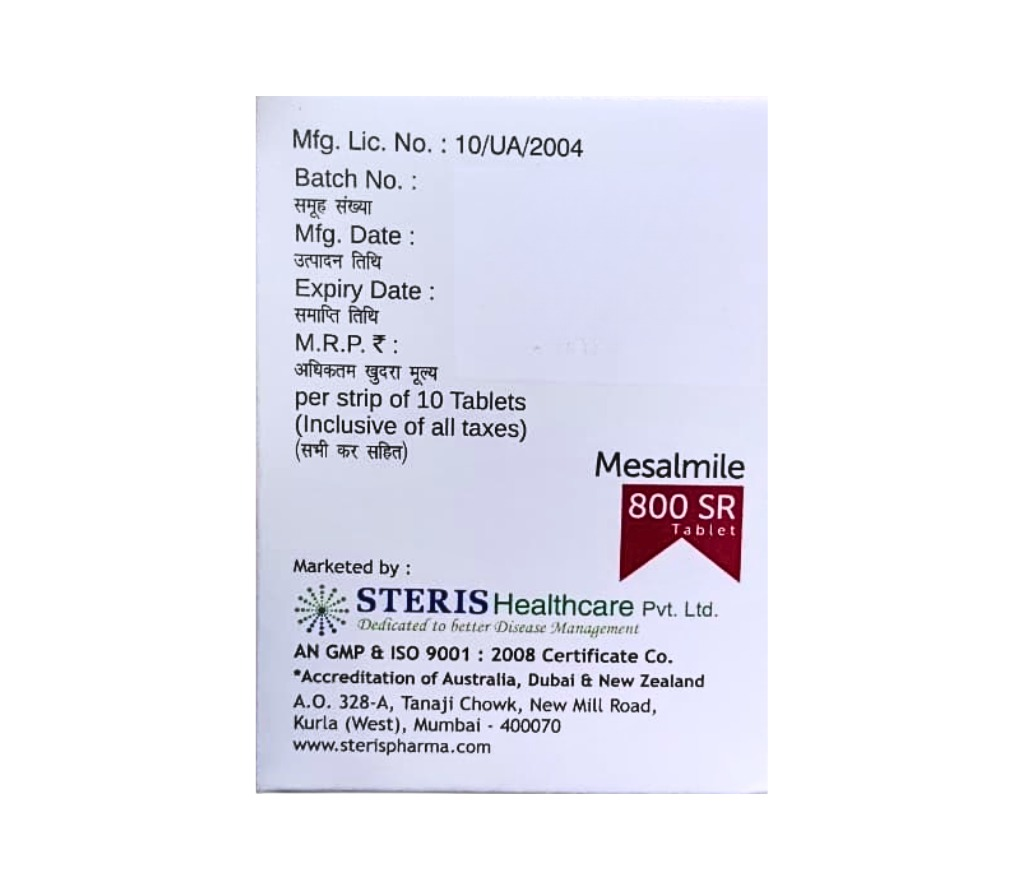 Mesalamine 800mg cost