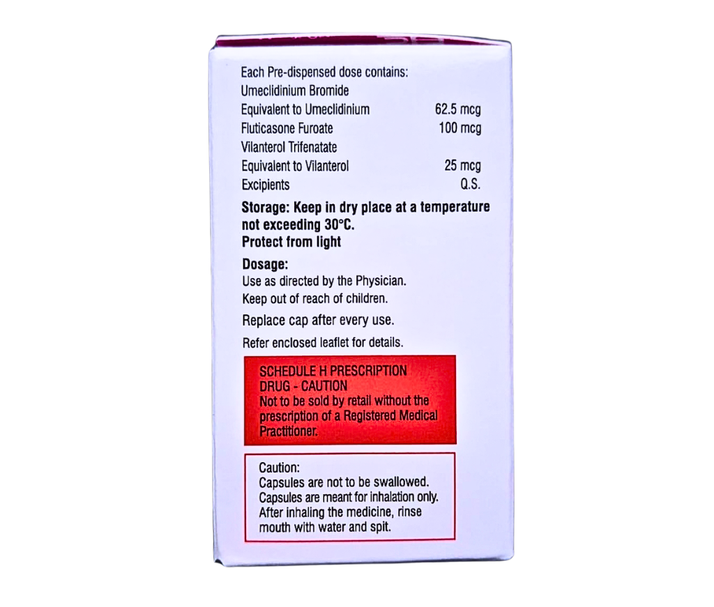Fluticasone furoate umeclidinium vilanterol inhaler price