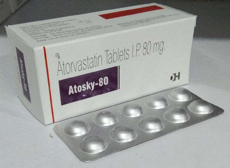 ATOSKY-80 mg atorvastatin cholesterol medicine tablet