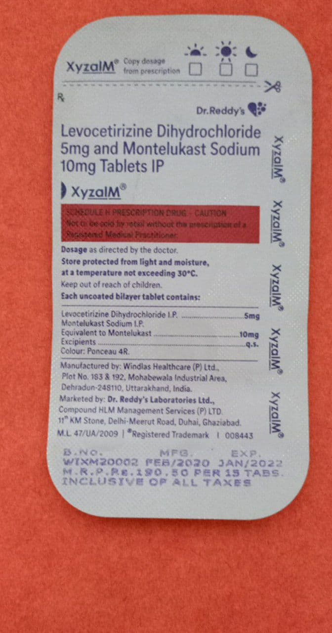 XYZAL  M TAB 15S