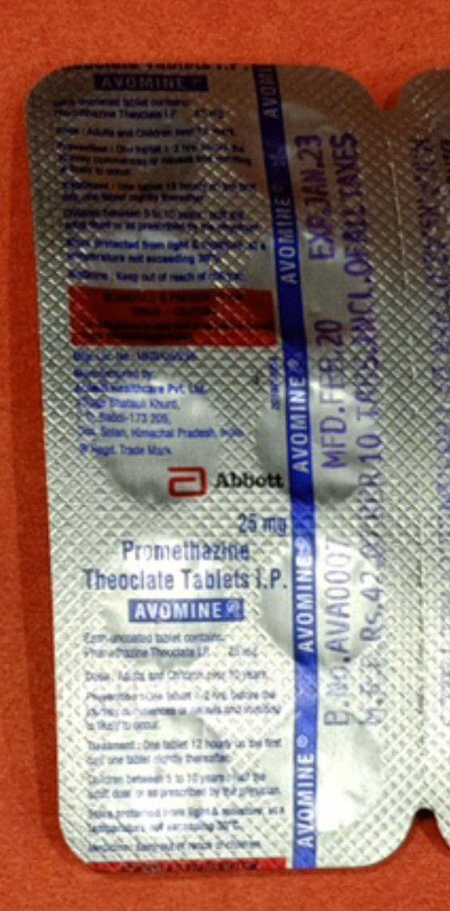 AVOMINE 25MG TAB