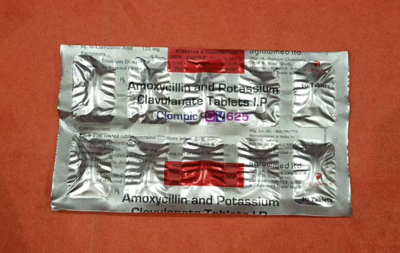 CLOMPIC CV 625MG TAB
