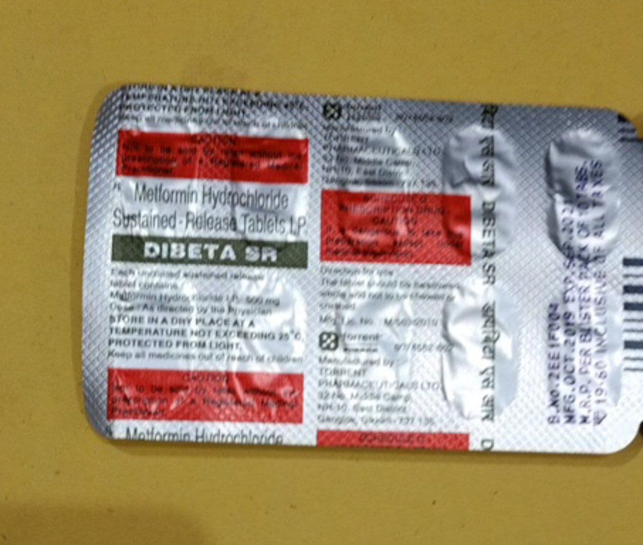 DIBETA SR 500MG TAB