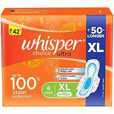 XL-6 PADS-WHISPER CHOICE ULTRA