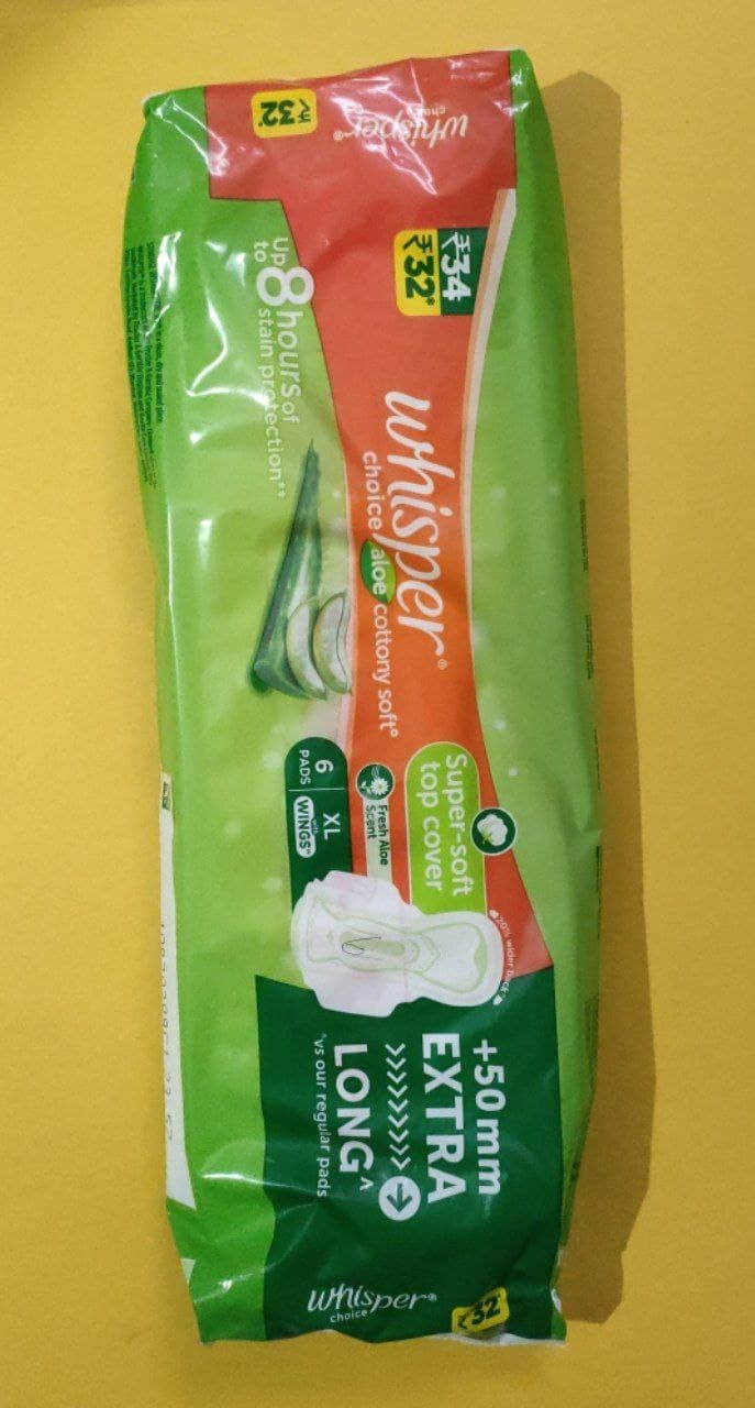 *XL-6 PADS WHISPERS CHOICE ALOE COTTONY SOFT