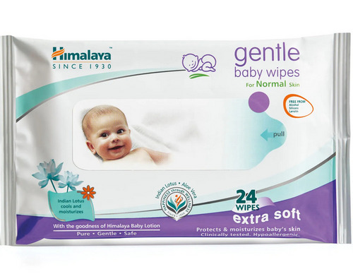 Himalaya Gentle Extra Soft Baby Wipes 24's