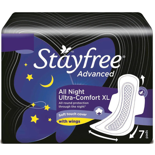 Stayfree Advanced All Nights Ultra-Comfort with Wings (XL) 7's