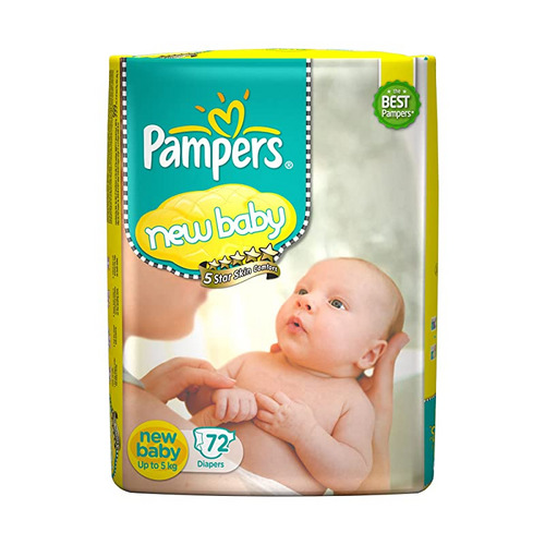 Pampers New Baby Diapers 72's
