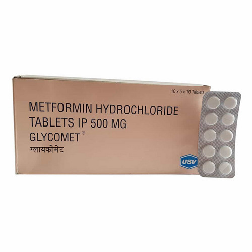 Glycomet Tablet 10's used for treatment of type 2 diabetes mellitus and Polycystic ovary syndrome