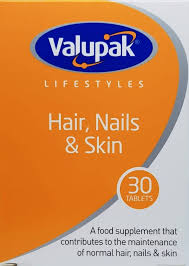 VALUPAK HAIR NAILS SKIN UK 30TABLETS