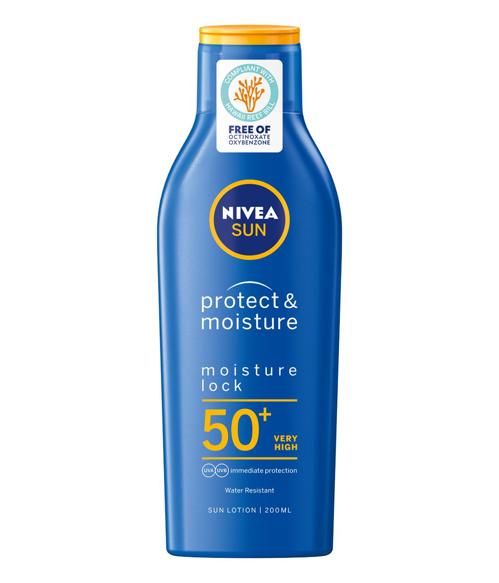 NIVEA SUN PROTECT AND MOISTURE 50SPF 200ML LOTION