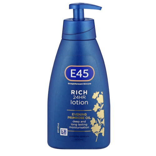 E45 RICH 24HR LOTION 400ml WITH EVENING PRIMROSE OIL