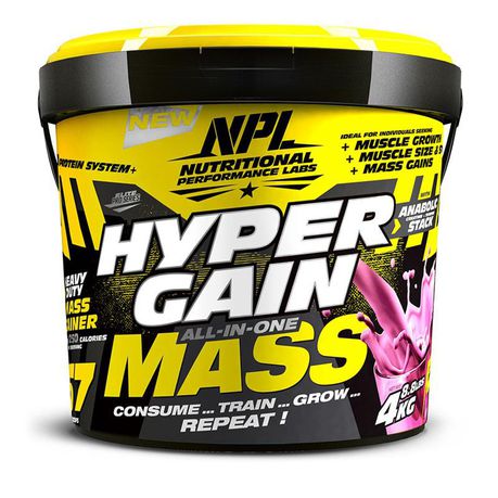 NPL HYPERGAIN MASS 4kg POWDER Strawberry