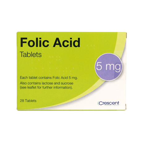 FOLIC ACID 5mg 28s TABLET UK