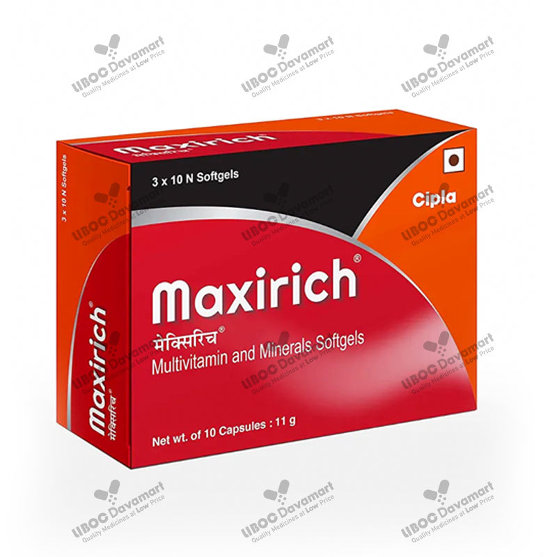 Buy Maxirich multivitamin & minerals Softgel