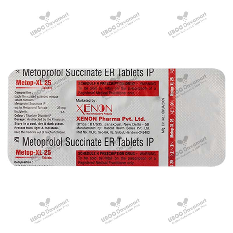 Metop XL 25mg Tablet for hypertension