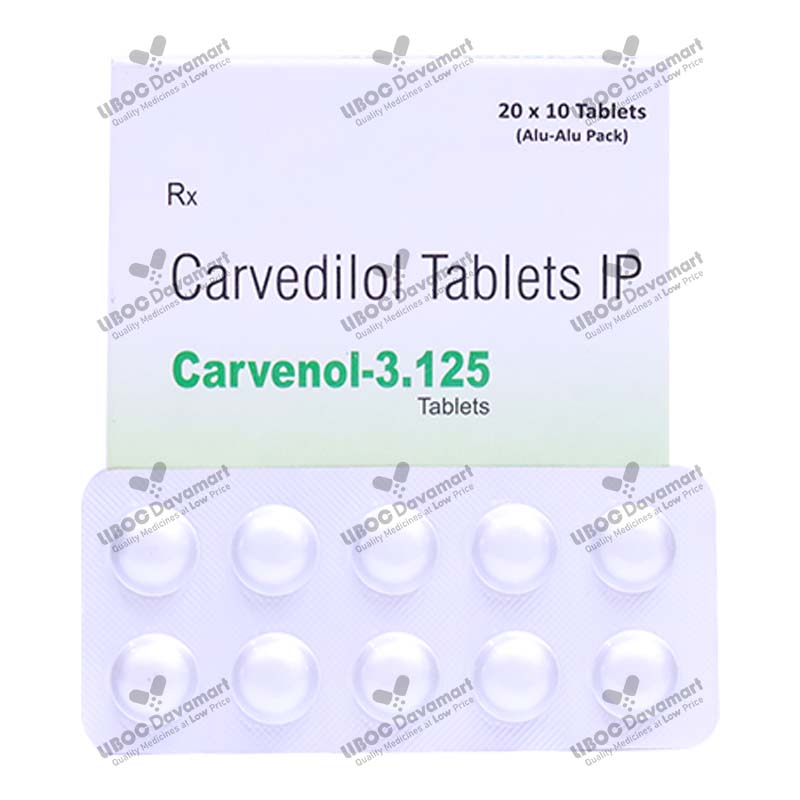 Carvenol 3.125mg Tablet