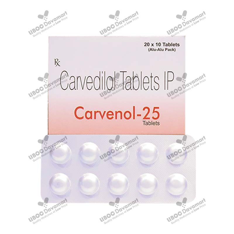 Carvenol 25mg Tablet