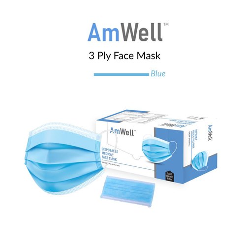Amwell 3 Ply Face Mask With Melt Blown Filter ( 50 Nos Pack )