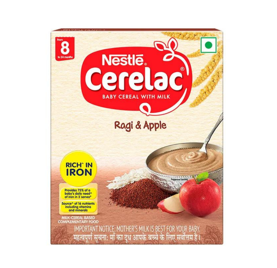 Nestle Cerelac Baby Cereal with Milk from 8 to 24 Months Ragi & Apple