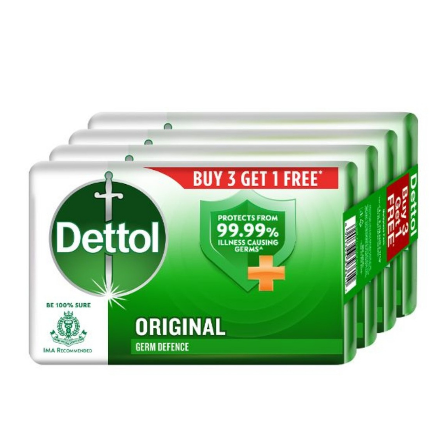 Dettol Original Soap 125Gm (Buy 3 Get 1 Free)
