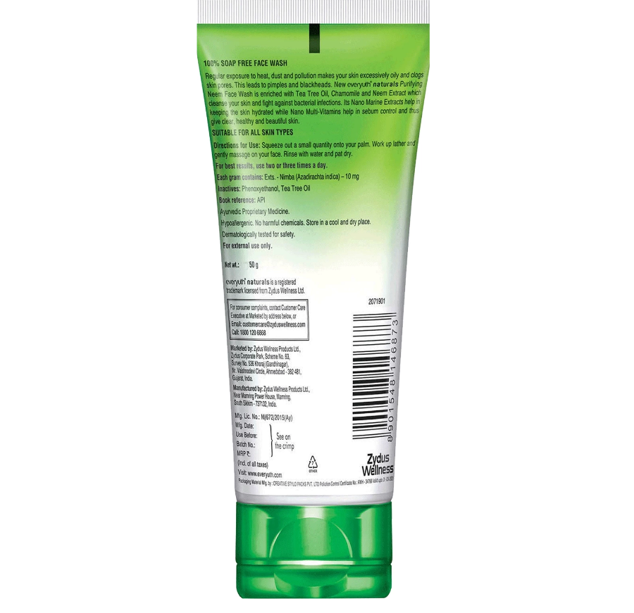 Everyuth naturals purifying neem face wash