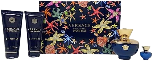Versace POUR FEMME DYLAN BLUE 4 PIECE GIFT SET - 3.4 OZ EAU DE PARFUM