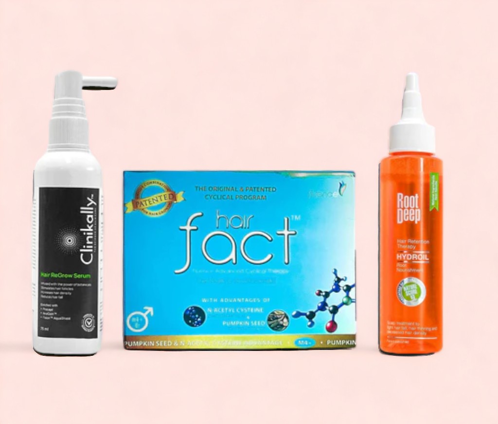 Hair Growth Kit For Men: Brillare, Clinikally, and Hair Fact