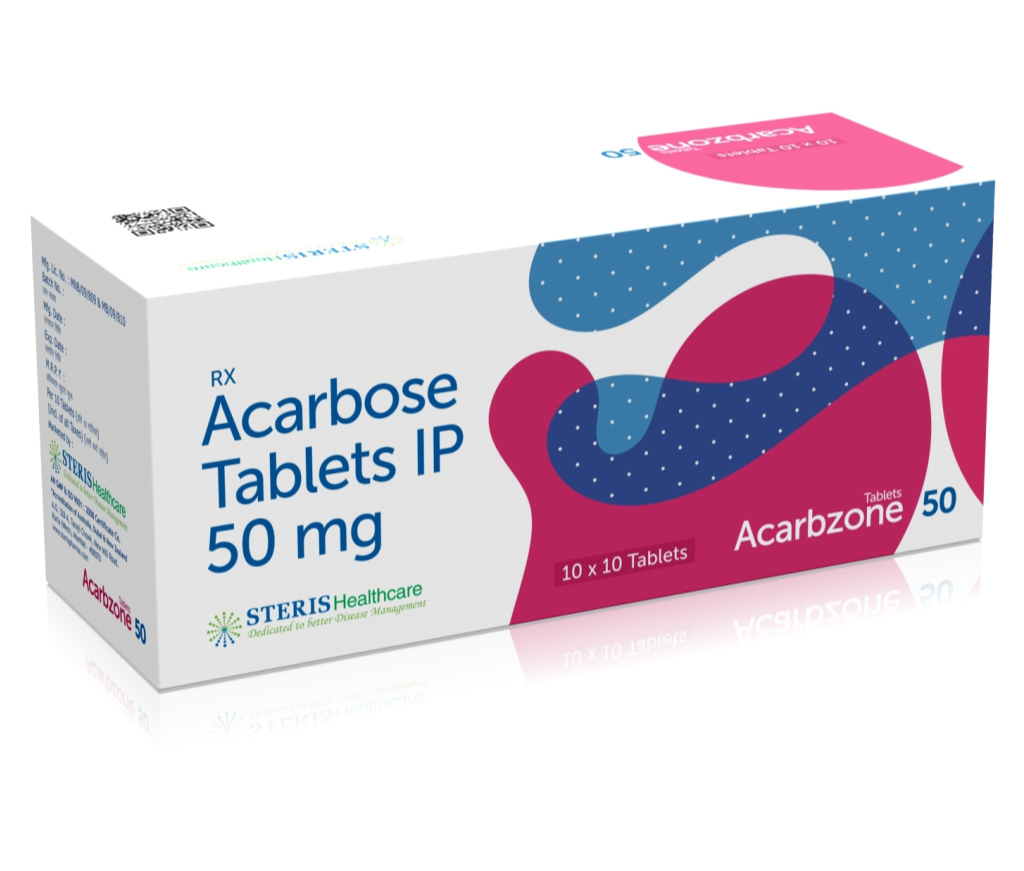 STERIS PHARMA | Acarbose 50mg: Effective Treatment for Type 2 Diabetes |  Dosage Guide & Benefits Steris Healthcare.