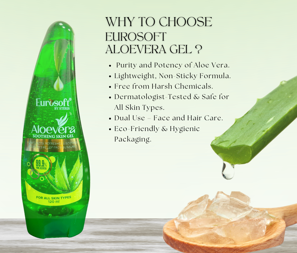 STERIS PHARMA | aloe vera gel for face : EUROSOFT ALOEVERA SKIN GEL