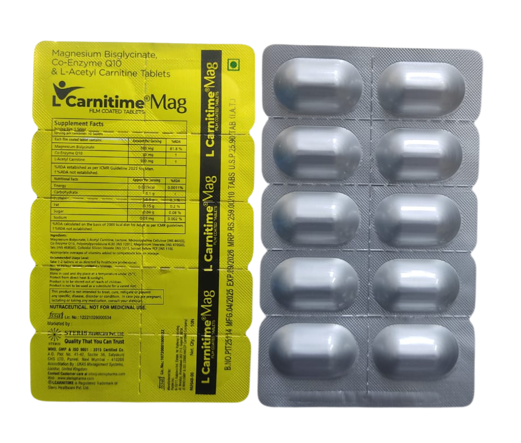STERIS PHARMA | Order Magnesium Bisglycinate CoQ10 L-Carnitine