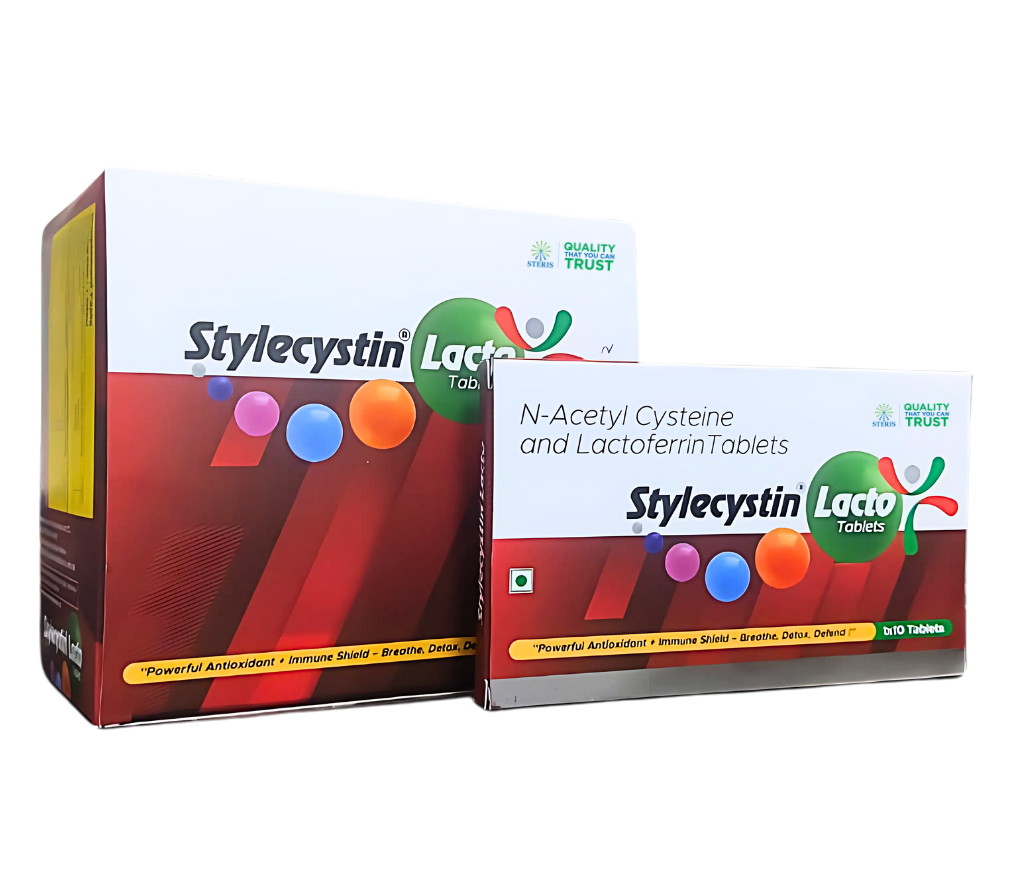 STERIS PHARMA | N-acetyl-l-cysteine and Lactoferrin Tablets: