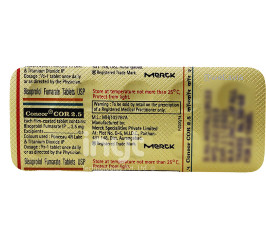 Concor Cor 2.5mg Tablet 10s 