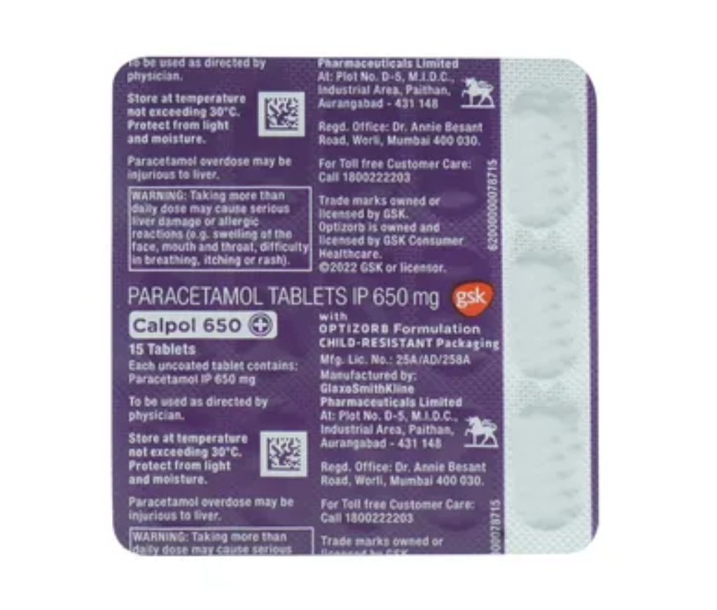 CALPOL 650  TAB 15 S