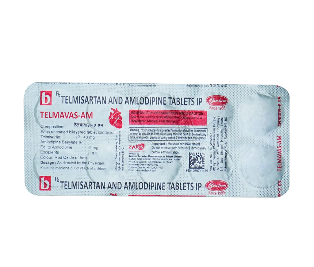 Telmavas AM 40/5mg Tablet 10s 