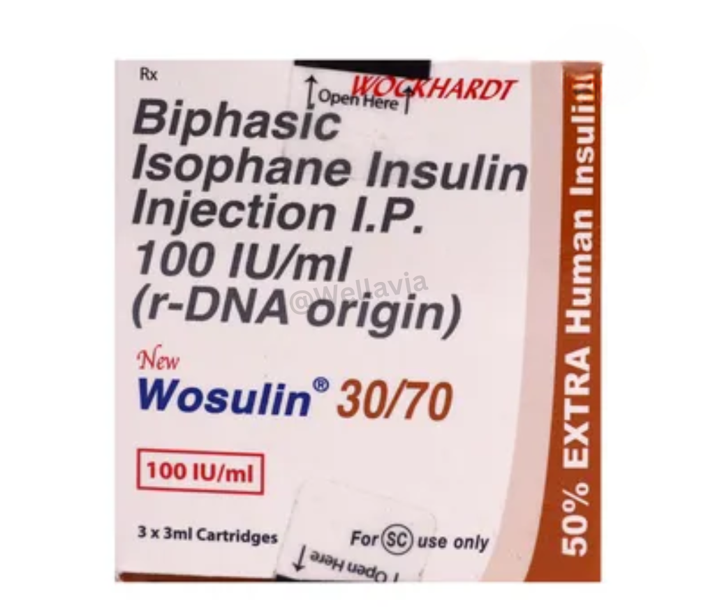 Wosulin 30/70 100iu/ml Cartridge 3ml 