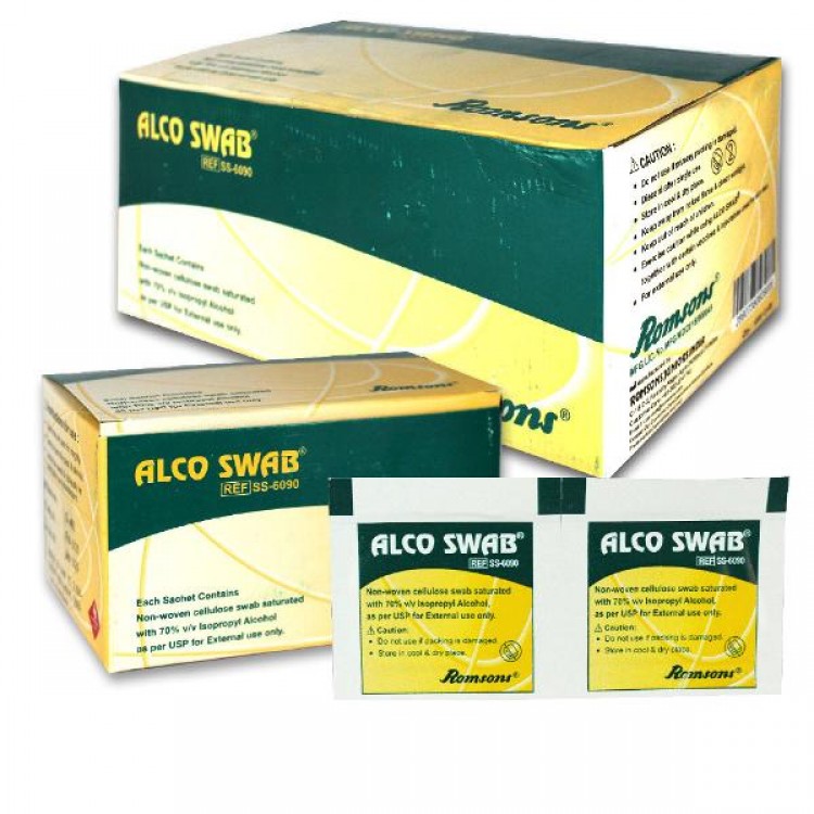 Romsons Alco Swab (Box of 100) First Aid Gauze