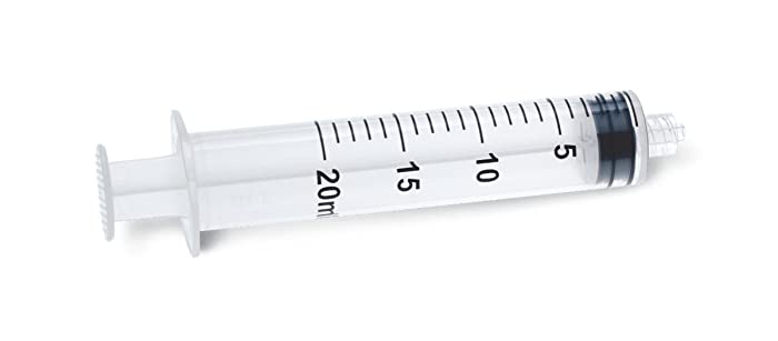 Dispo Van Syringe 20ml medical-grade barrel with luer mount & luer lock and stainless steel needle