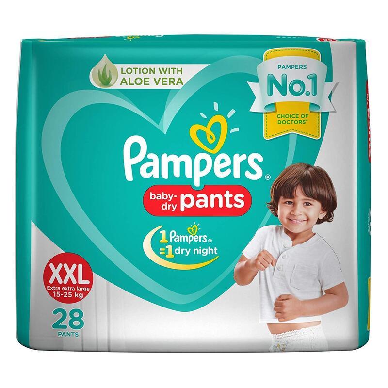Pampers Baby Dry Diaper Pants XXL for 15-25 kg Baby (Pack of 28)