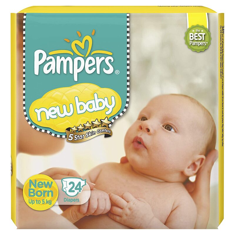 Pampers New Baby Diapers for New Born (Pack of 24)