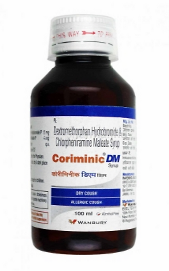 Coriminic DM Syrup 100ml for dry cough