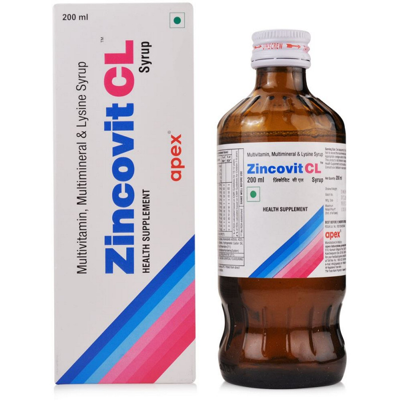 Zincovit CL Syrup 200ml | Check Price, Uses, Side Effects, Substitutes Zincovit CL Syrup 200ml | Check Price, Uses, Side Effects, Substitutes