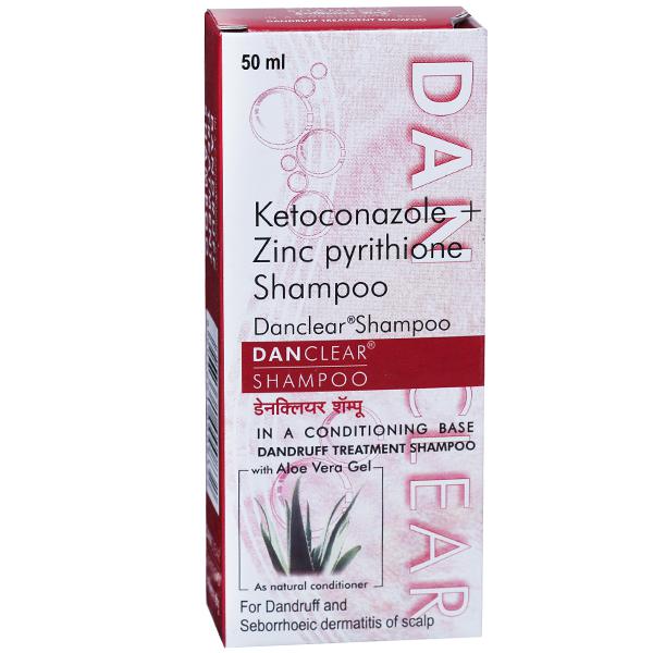 Danclear Shampoo 50ml contains Ketoconazole 2% w/v, Zinc pyrithione 1% w/v