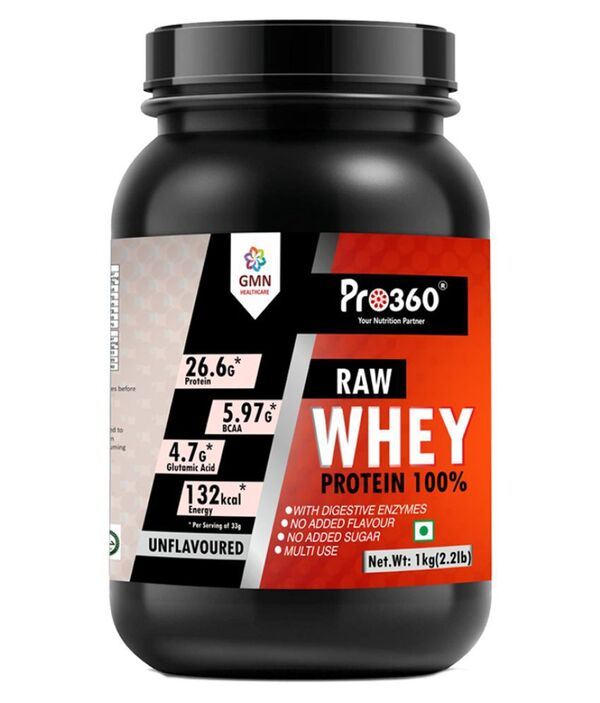 Pro360 Raw Unflavored Whey Protein Powder 1kg