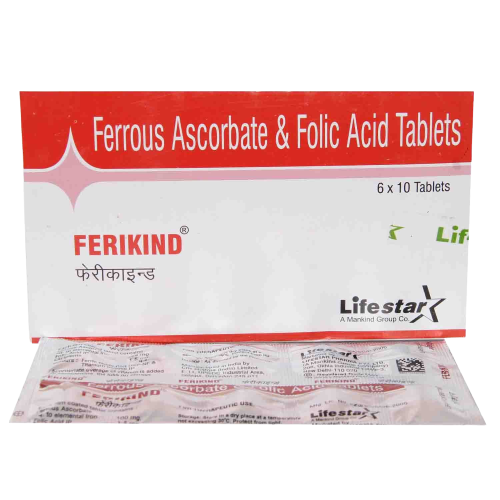 Ferikind Tablet (Strip of 10) for rapid cell division, growth of healthy red blood cells
