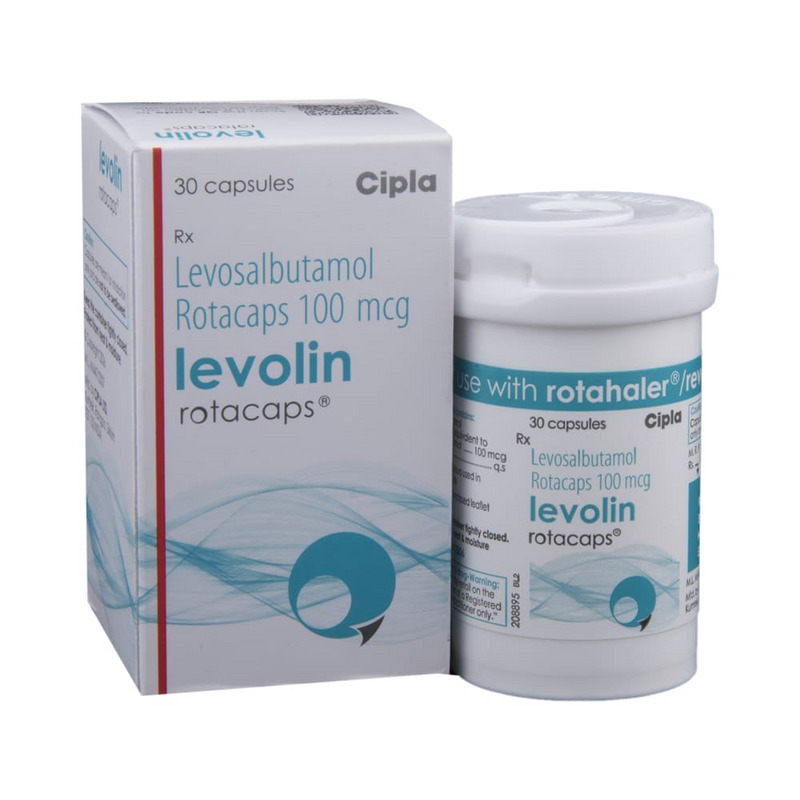 Levolin Rotacaps (Pack of 30) to treat the symptoms of asthma and chronic obstructive pulmonary disease