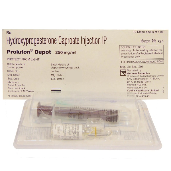 Proluton Depot 250mg Injection 1ml to prevent premature birth